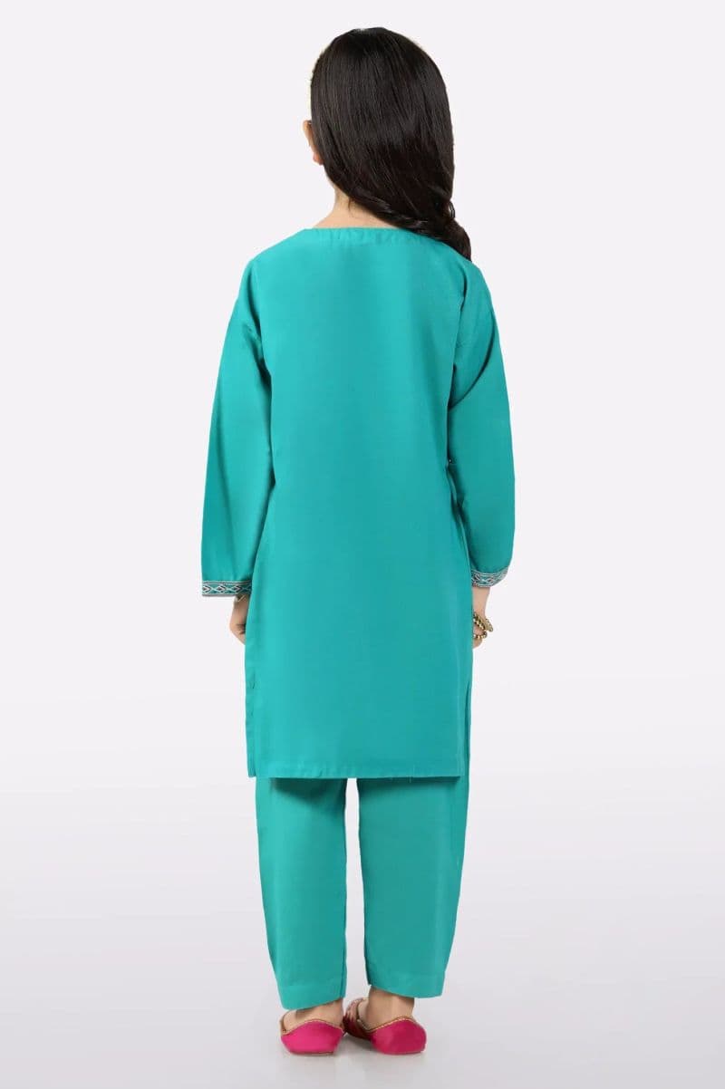 Green Embroidered Girls 2PC thumbnail