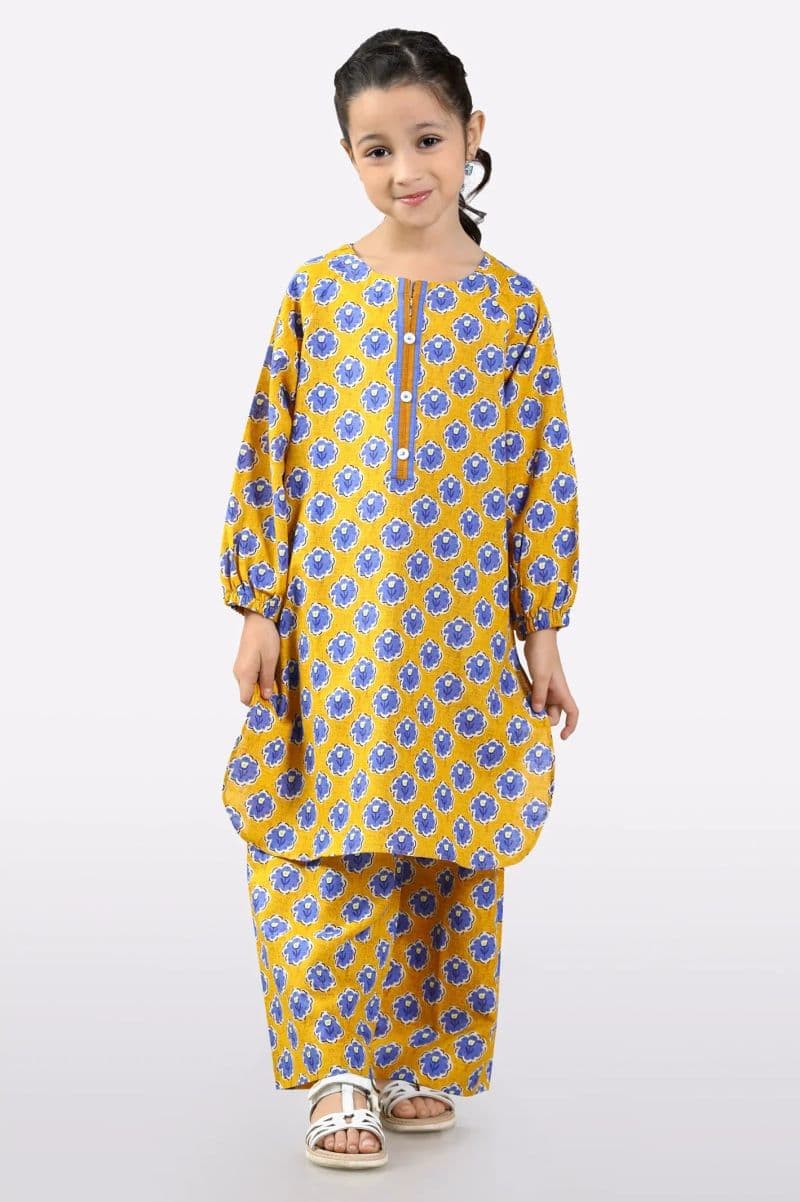 Yellow Printed Girls 2PC thumbnail