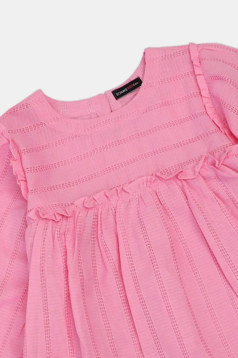 Pink Stylised Girls Kurti thumbnail