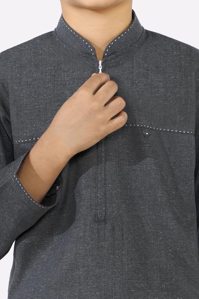 Dark Grey Boys Kurta Pajama