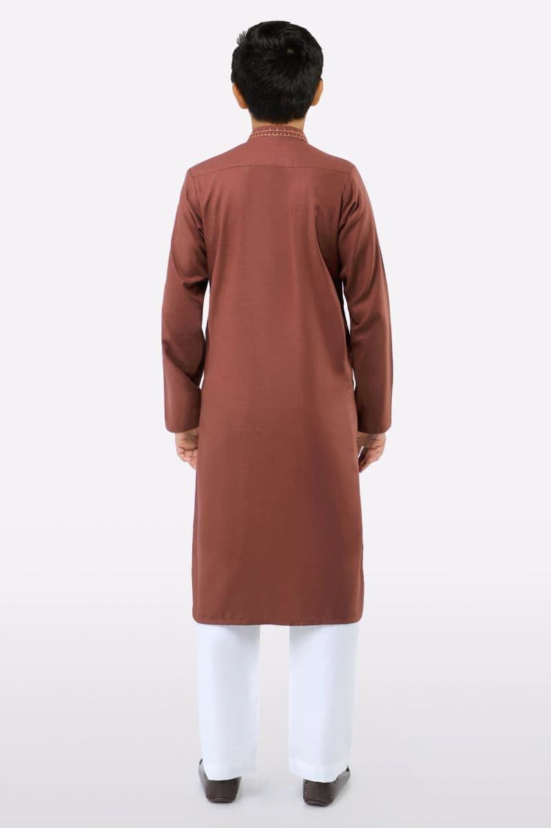 Brown Teens Kurta Pajama