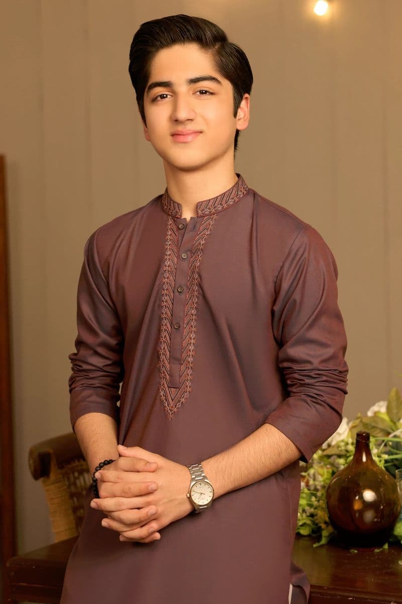 Purple Teens Kurta Pajama