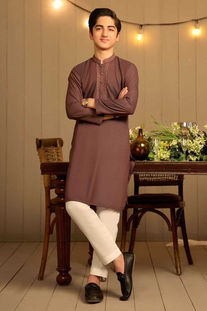 Purple Teens Kurta Pajama