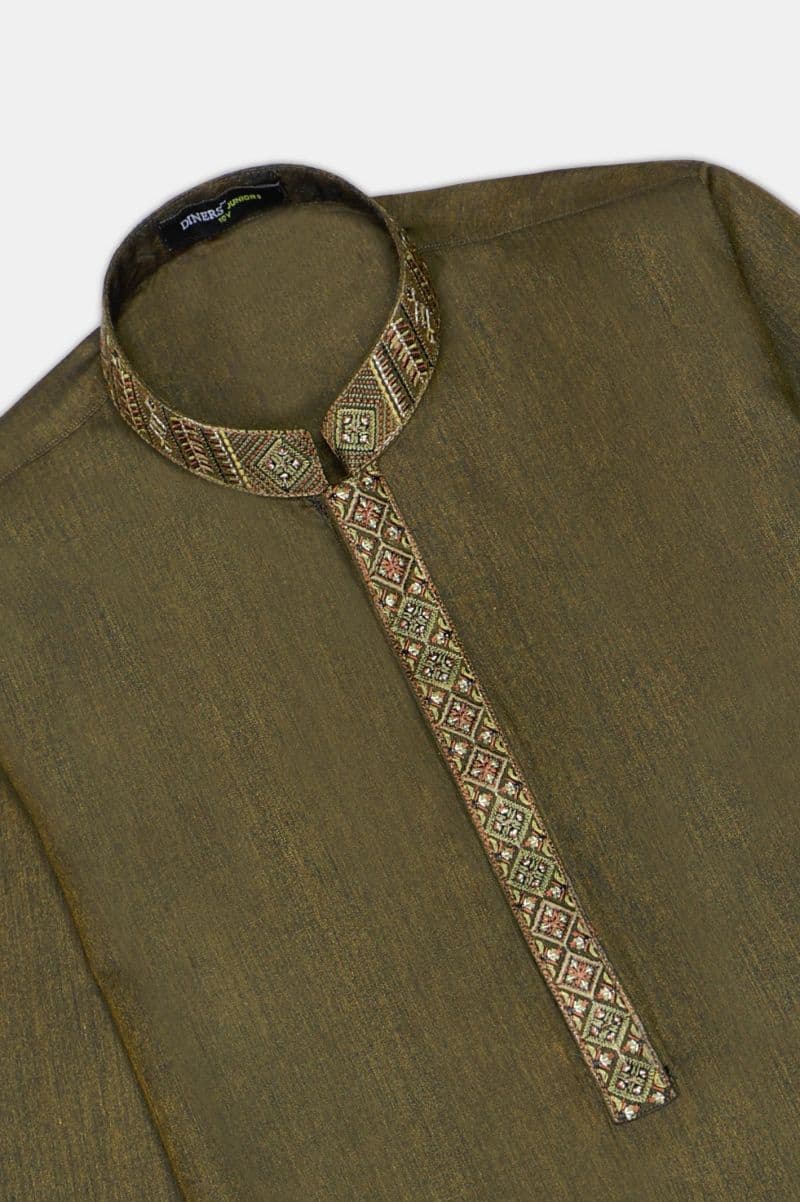 Dark Green Boys Kurta Pajama thumbnail
