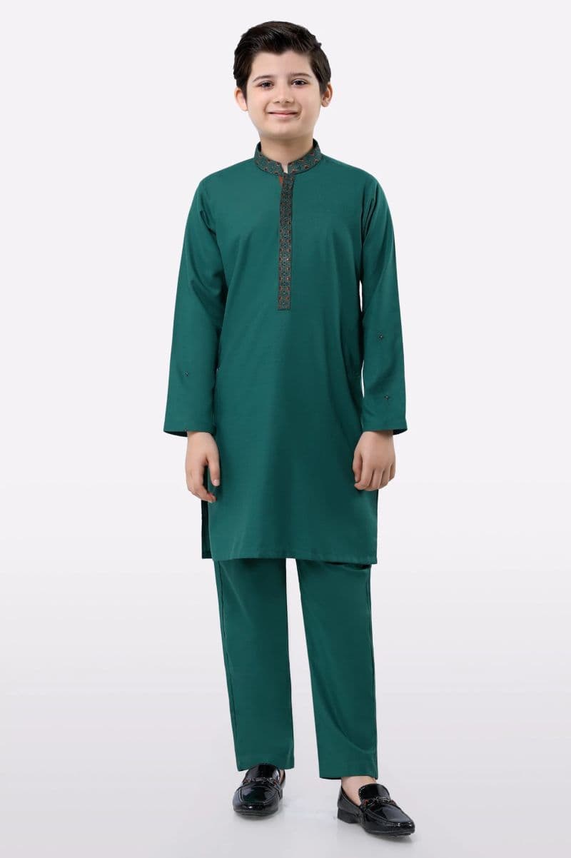 Green Boys Kurta Pajama