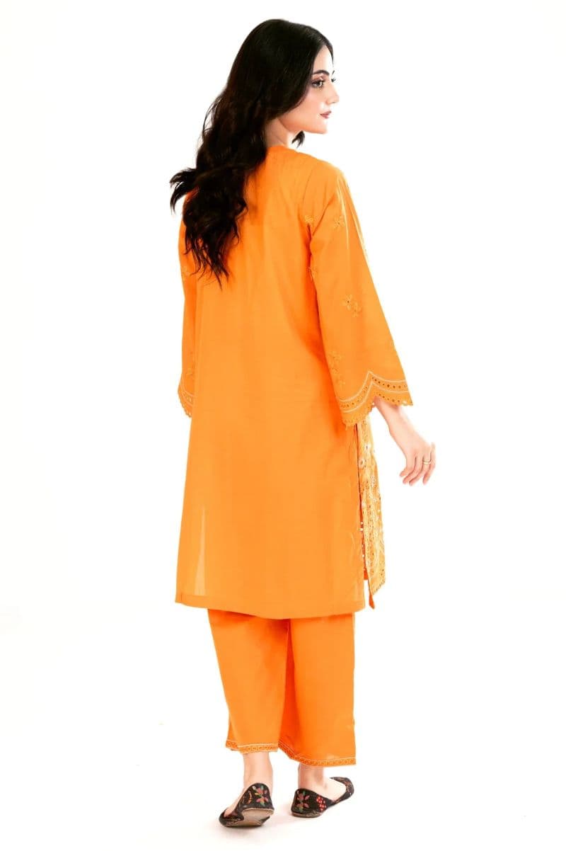 Orange 2PC Embroidered Suit thumbnail