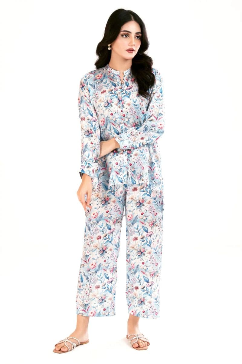Printed Road Line Silk-Silver 2PC thumbnail