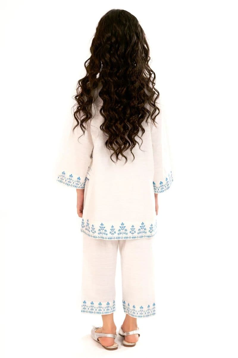 Embroidered Khaddar-White Girls 2PC thumbnail