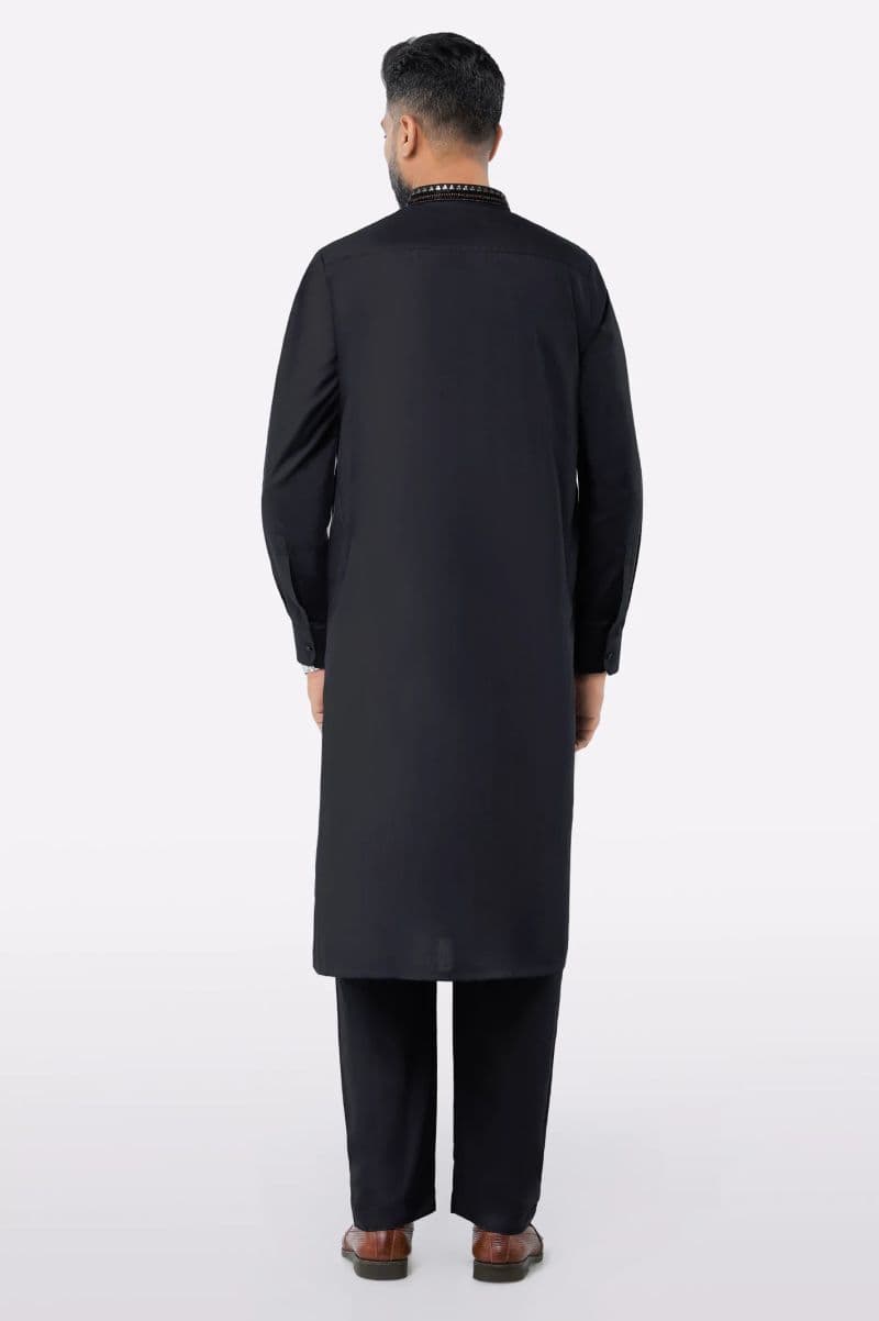 Black Wash & Wear Shalwar Kameez