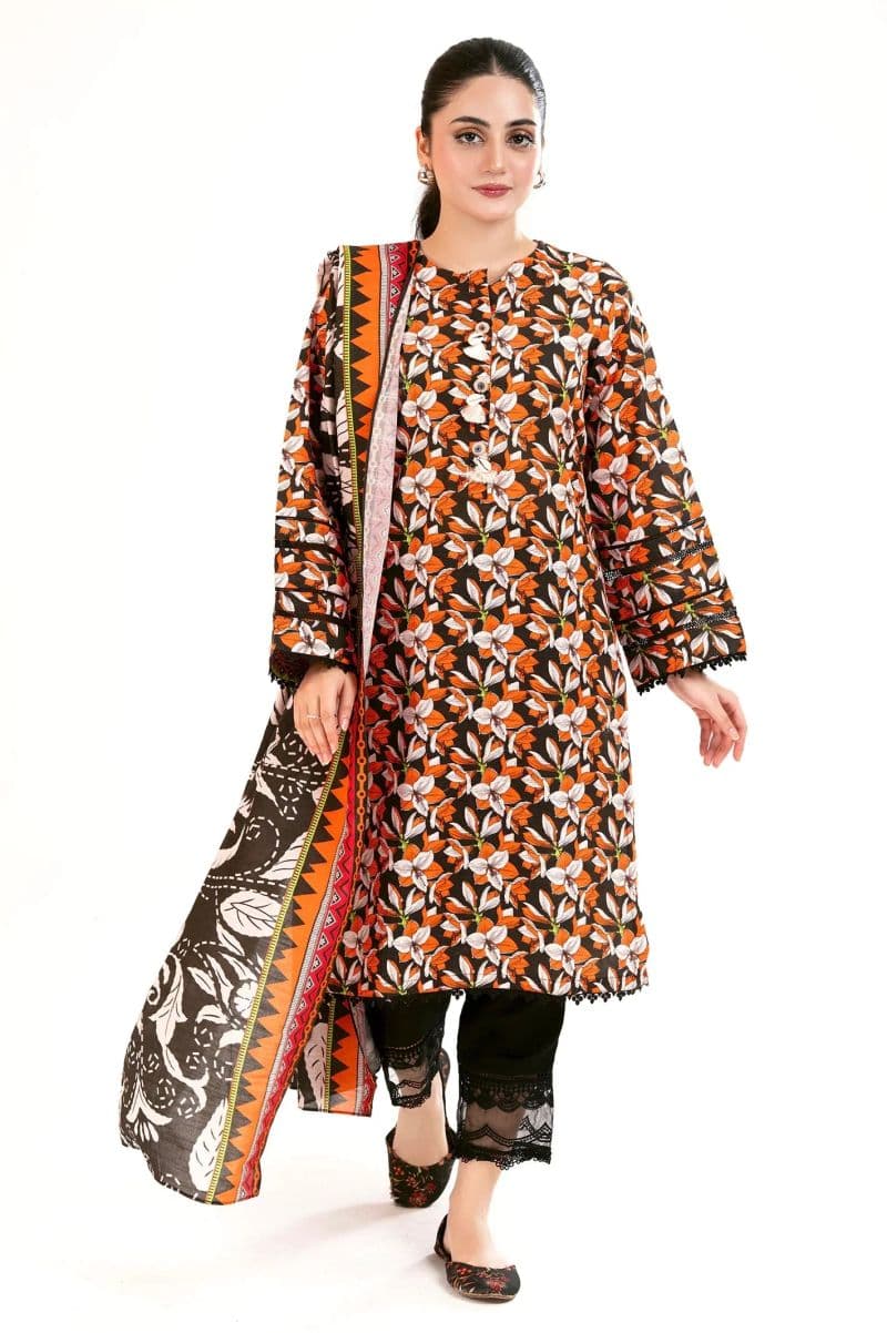 Printed Kurti with Dupatta thumbnail