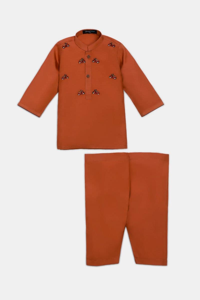 Rust Infant Kurta Shalwar thumbnail
