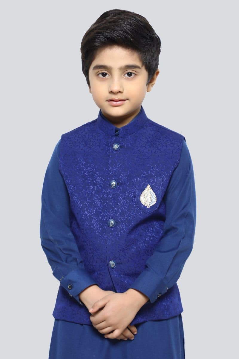 Boys Royal Blue Waist Coat