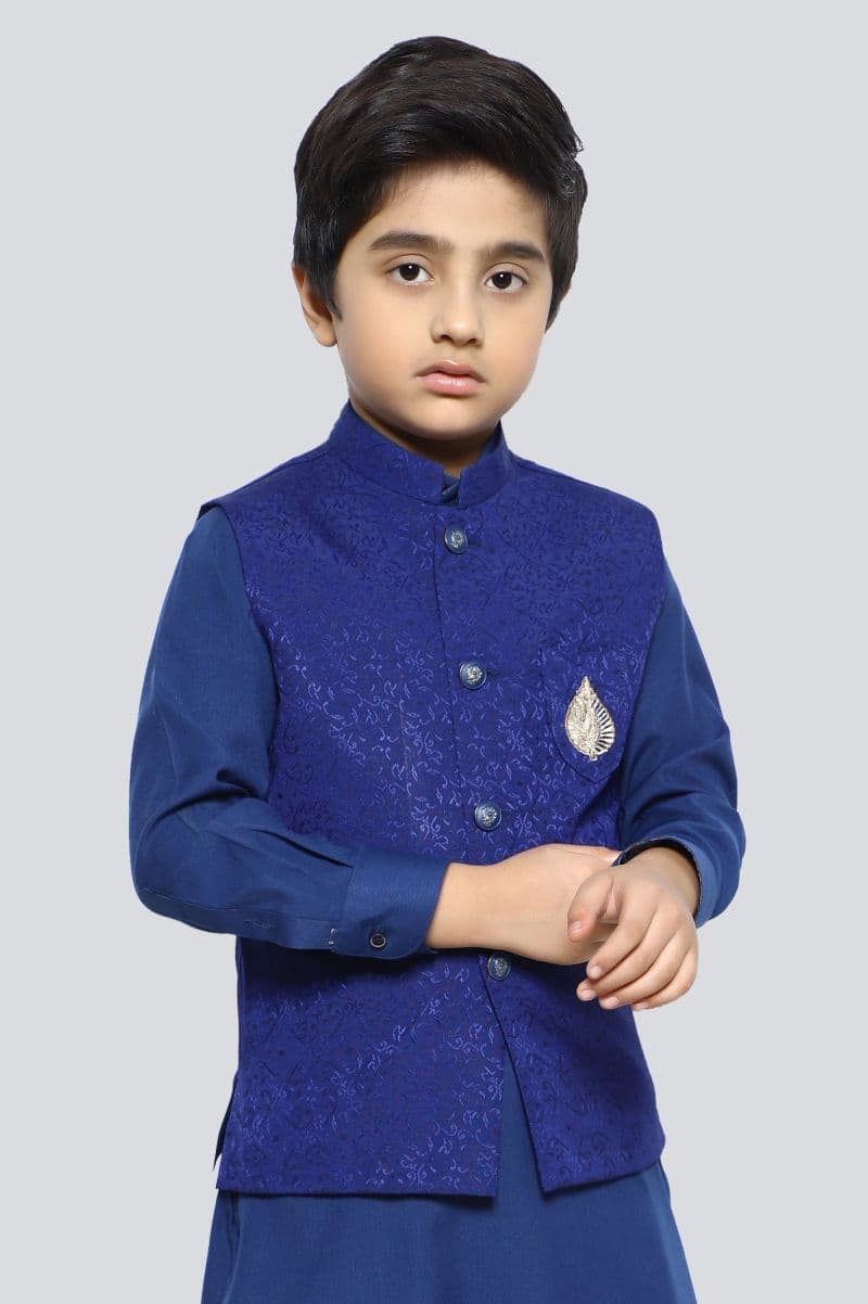 Boys Royal Blue Waist Coat