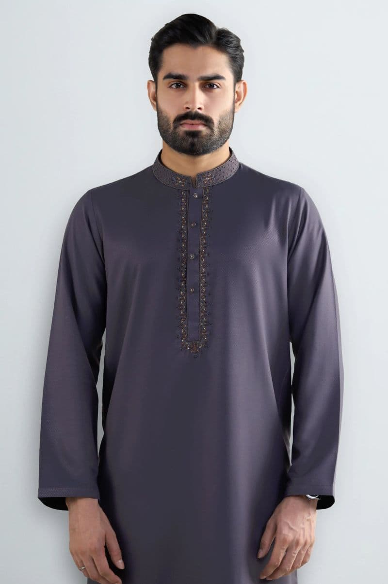 Brown Wash & Wear Kurta Pajama