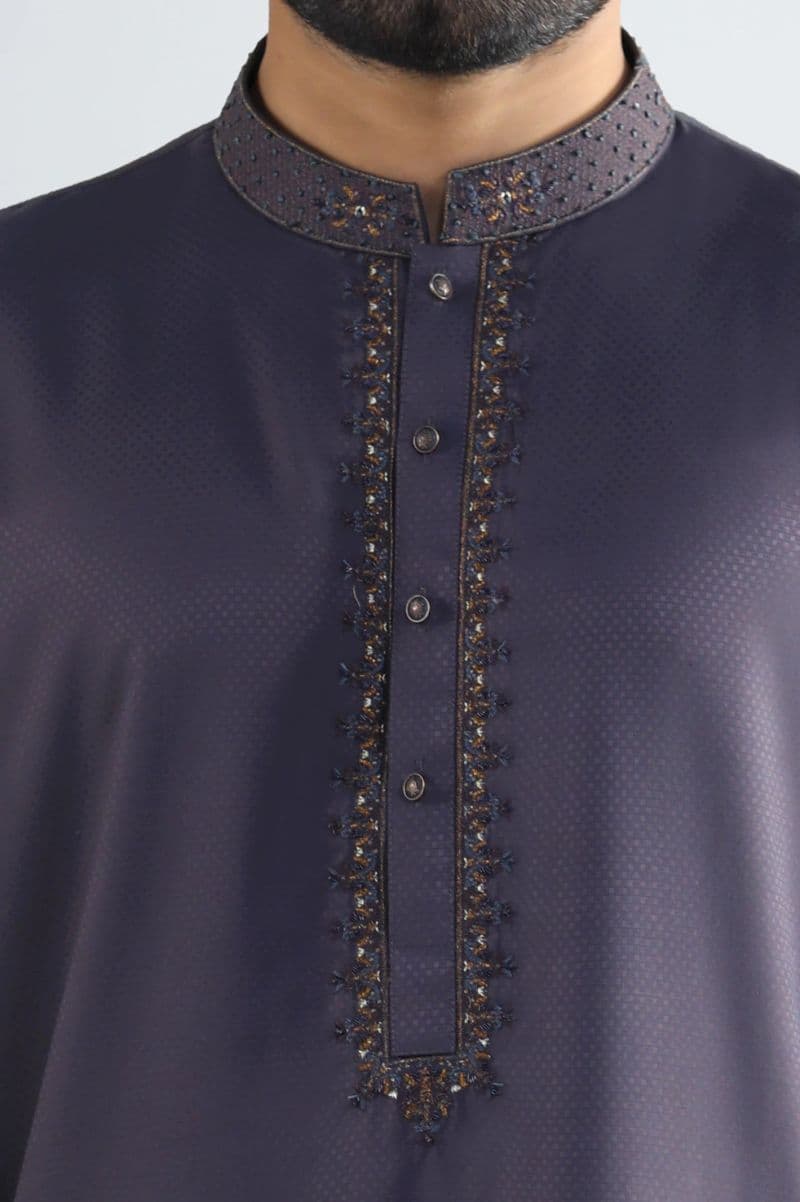 Brown Wash & Wear Kurta Pajama