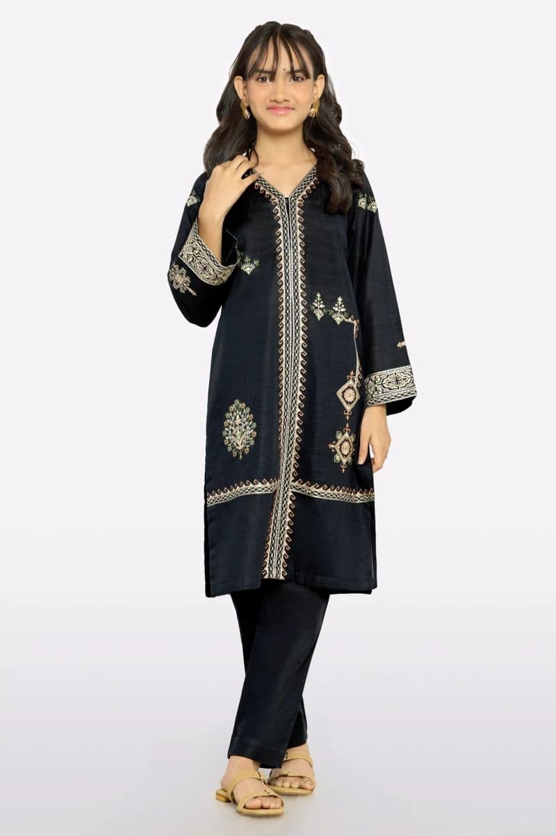 Black Embroidered Teens 2PC thumbnail