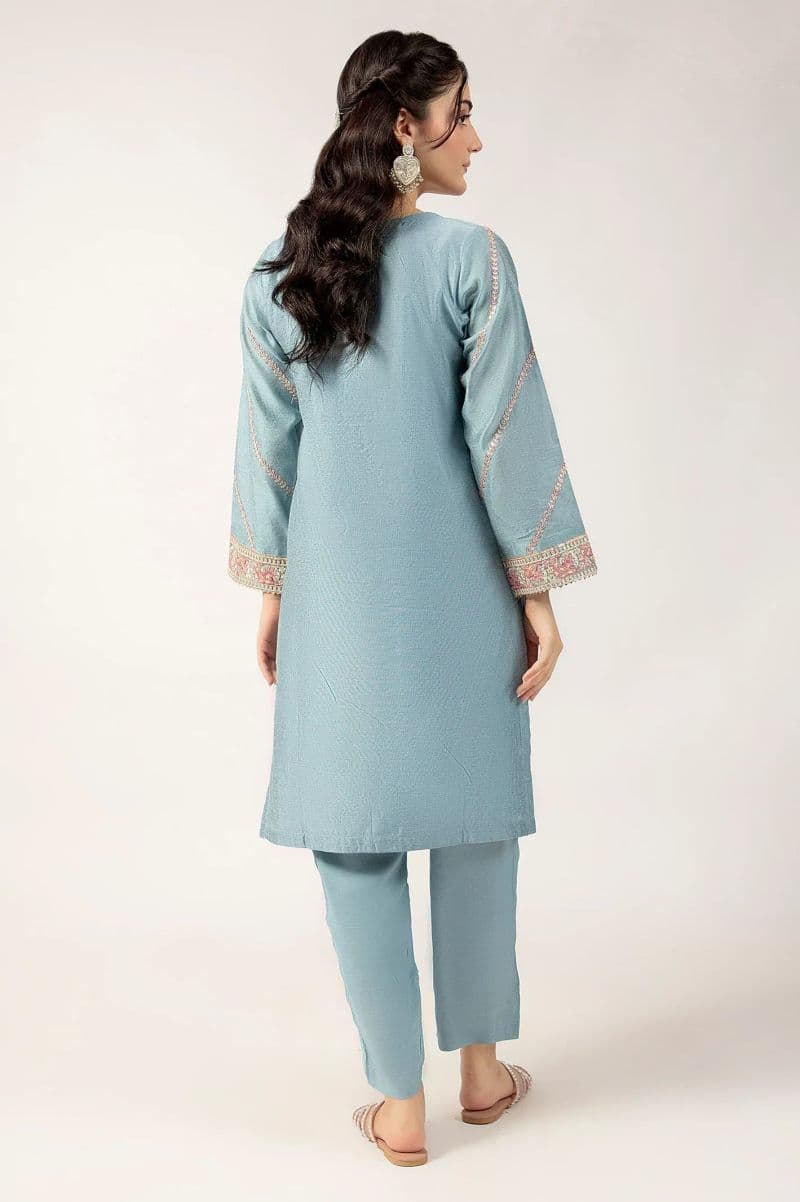 Light Blue Embroidered Kurti thumbnail