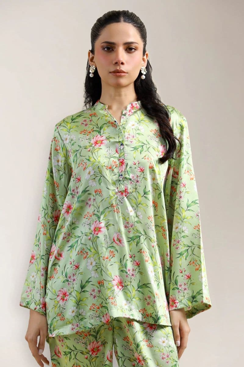 Printed Road Line Silk-Green 2PC thumbnail