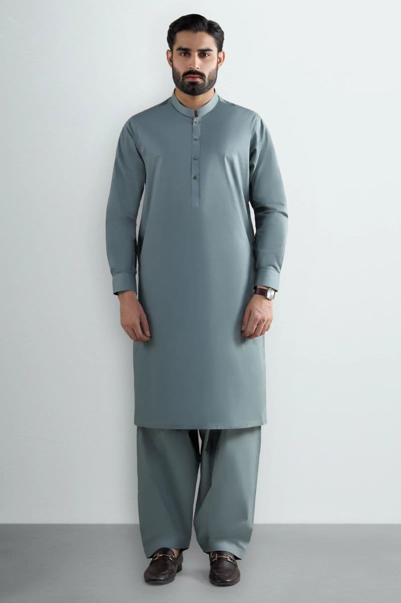 Green Cotton Shalwar Kameez