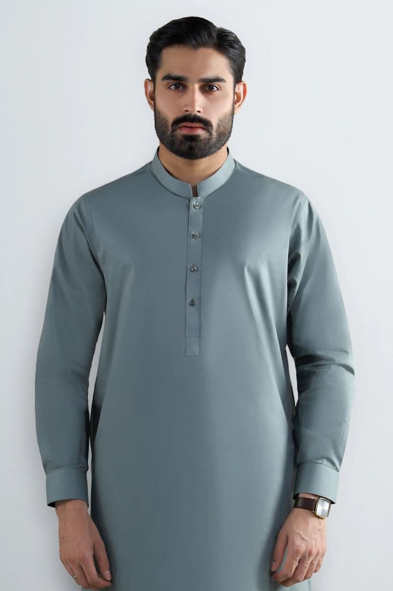 Green Cotton Shalwar Kameez