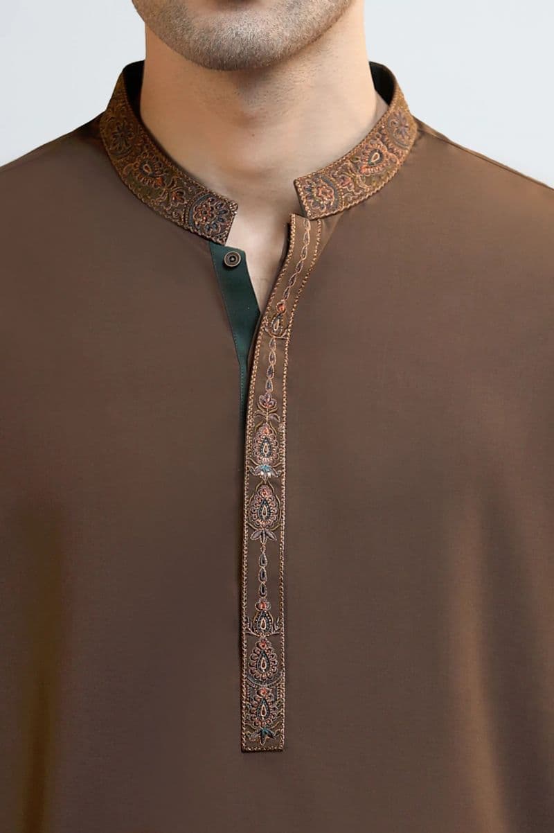 Brown Wash & Wear Fabric