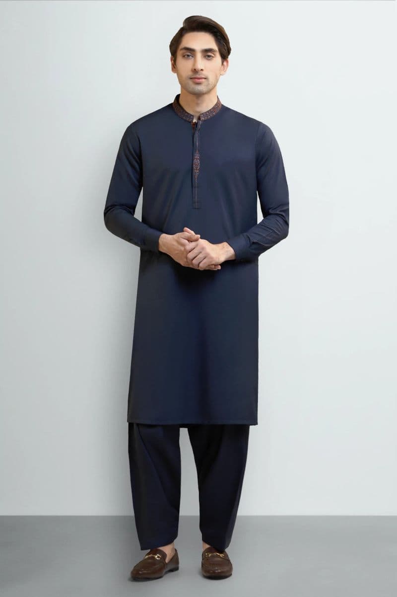 Blue Wash & Wear Fabric