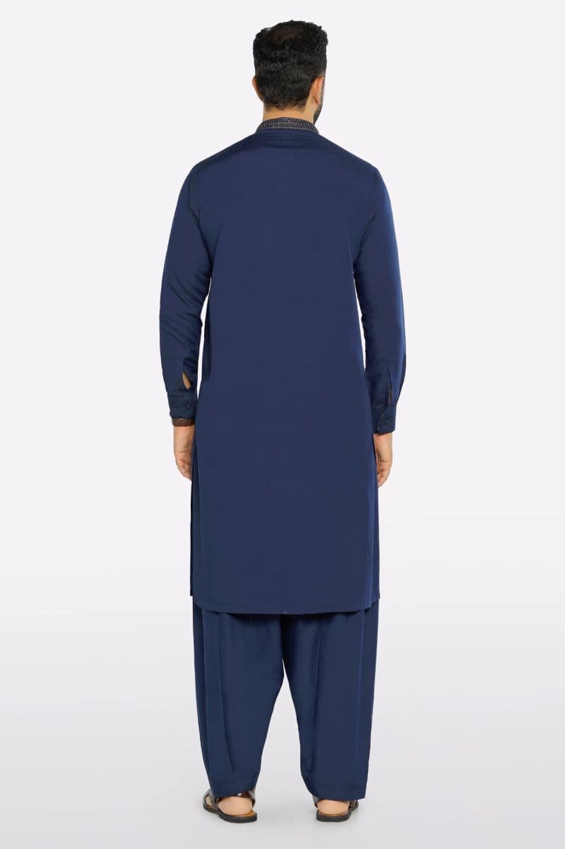 Royal Blue Wash & Wear Shalwar Kameez