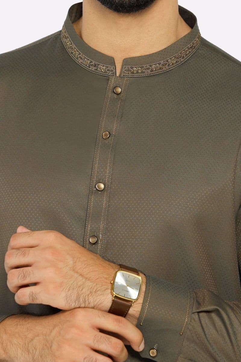 Dark Green Wash & Wear Shalwar Kameez