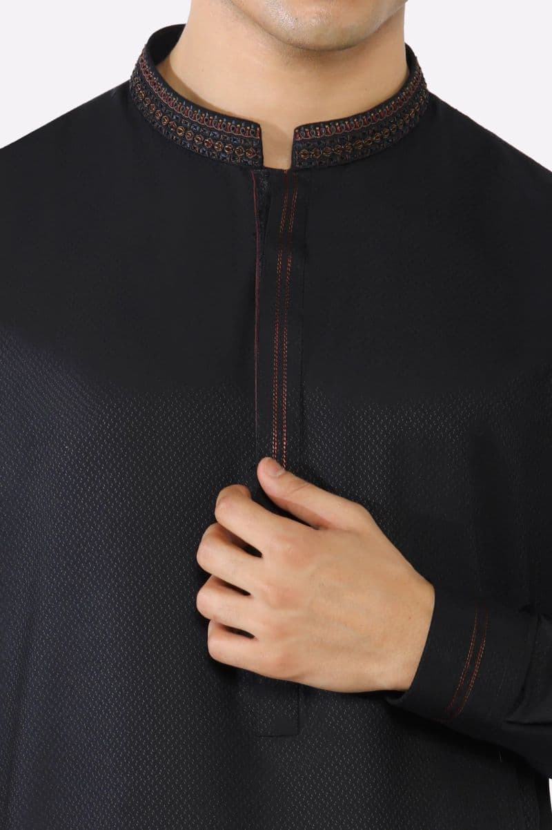Black Wash & Wear Shalwar Kameez thumbnail
