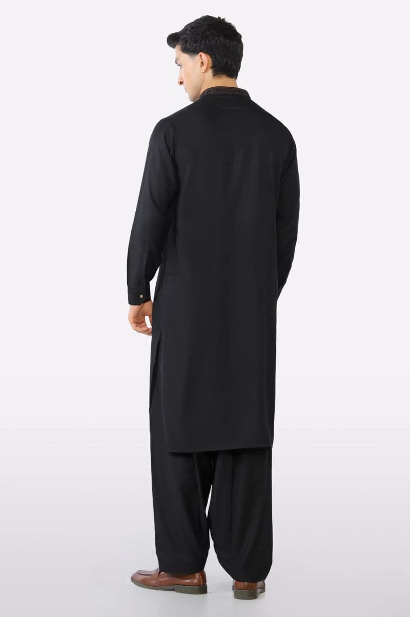 Black Wash & Wear Shalwar Kameez thumbnail