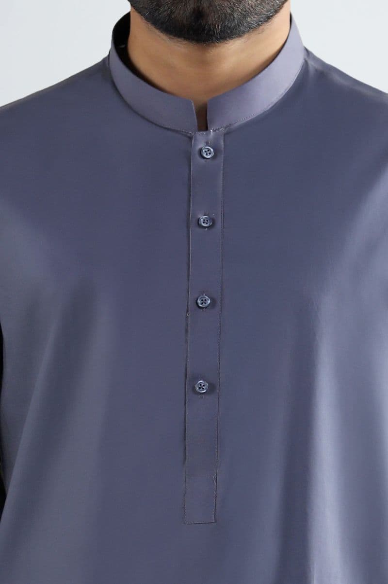 Dark Grey Cotton Shalwar Kameez thumbnail