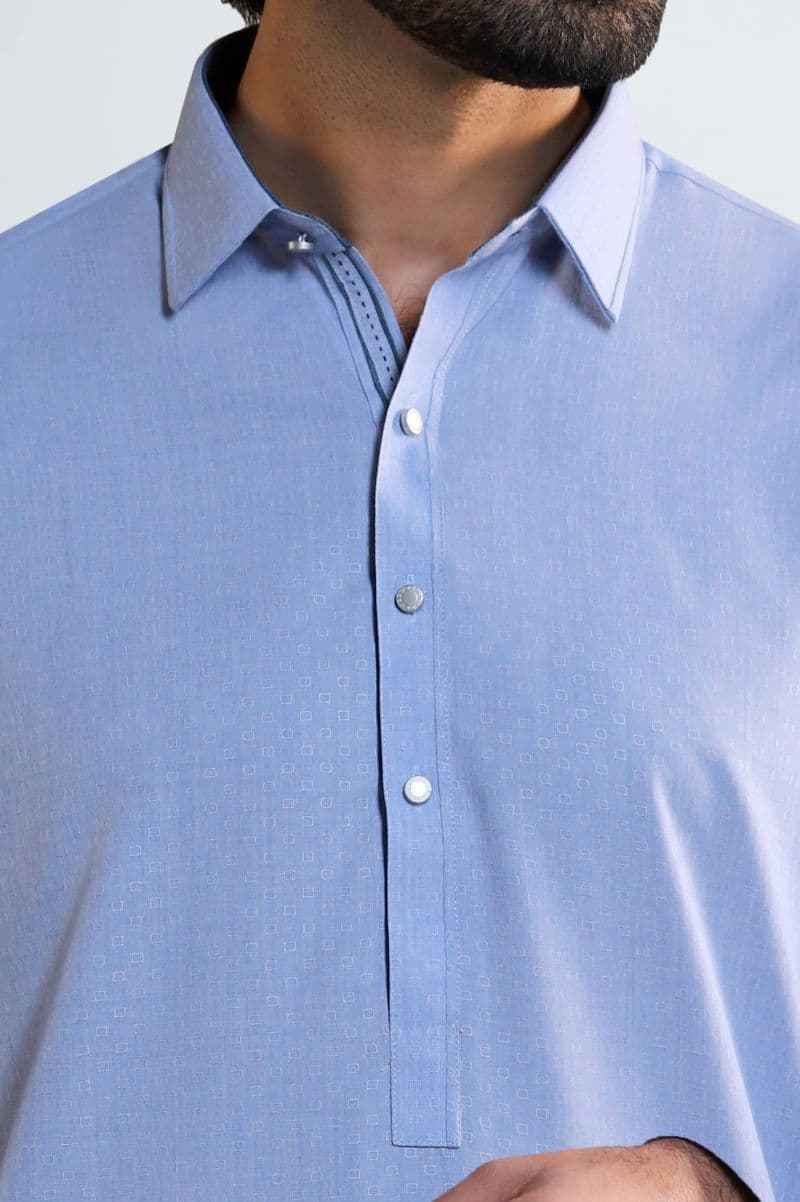 Light Blue Wash & Wear Shalwar Kameez thumbnail