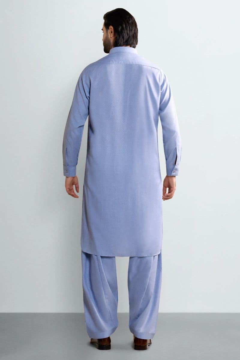 Light Blue Wash & Wear Shalwar Kameez thumbnail
