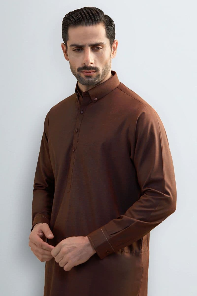 Maroon Wash & Wear Shalwar Kameez thumbnail