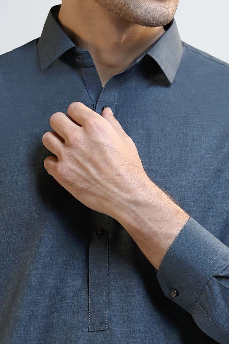 Blue Wash & Wear Shalwar Kameez