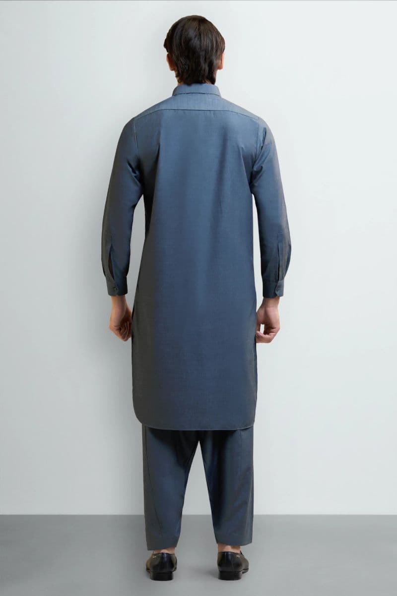 Blue Wash & Wear Shalwar Kameez