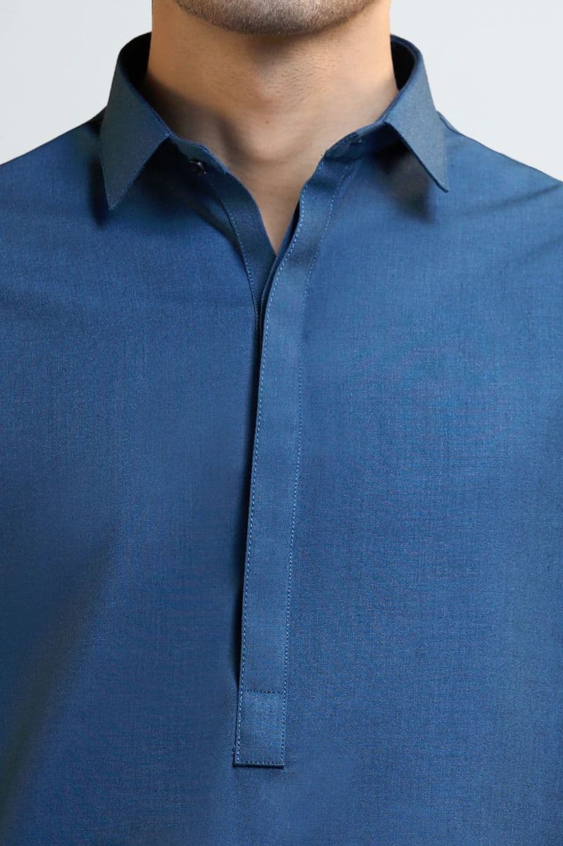 Blue Wash & Wear Shalwar Kameez