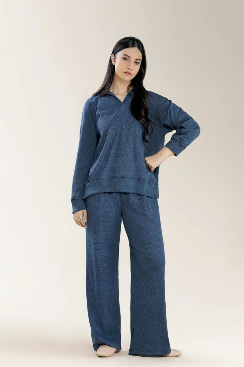 Knitted Navy Blue Co-ord Set thumbnail