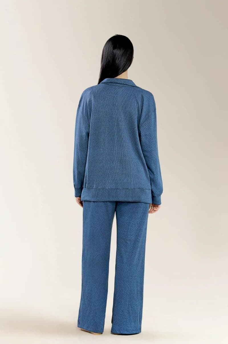Knitted Navy Blue Co-ord Set thumbnail