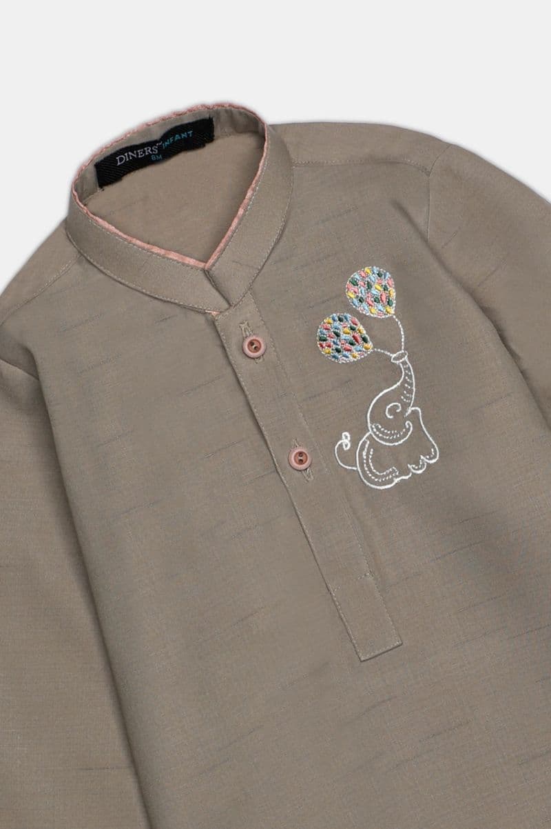 Beige Infant Kurta Shalwar