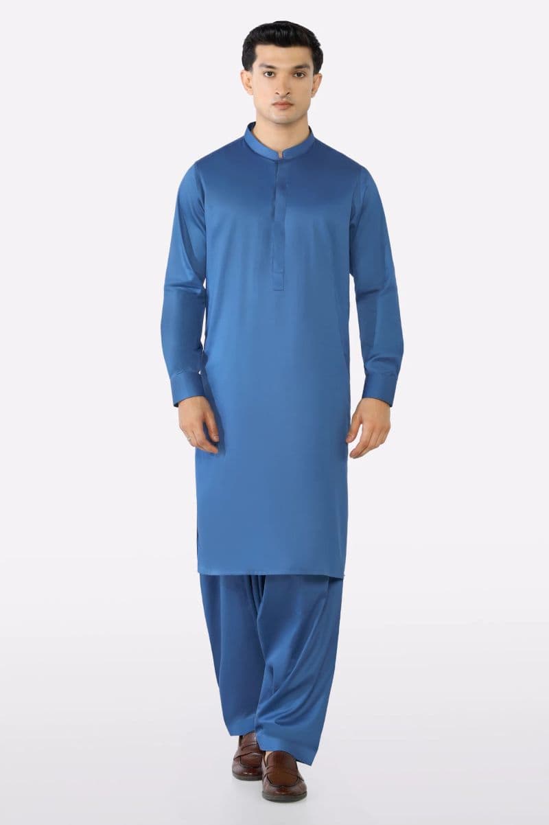 Blue Cotton Shalwar Kameez thumbnail