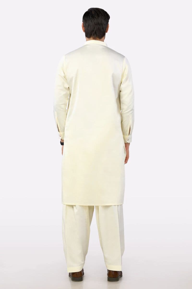 Cream Cotton Shalwar Kameez