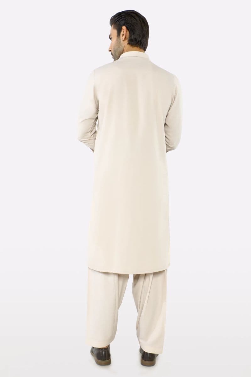 Light Beige Wash & Wear Shalwar Kameez thumbnail