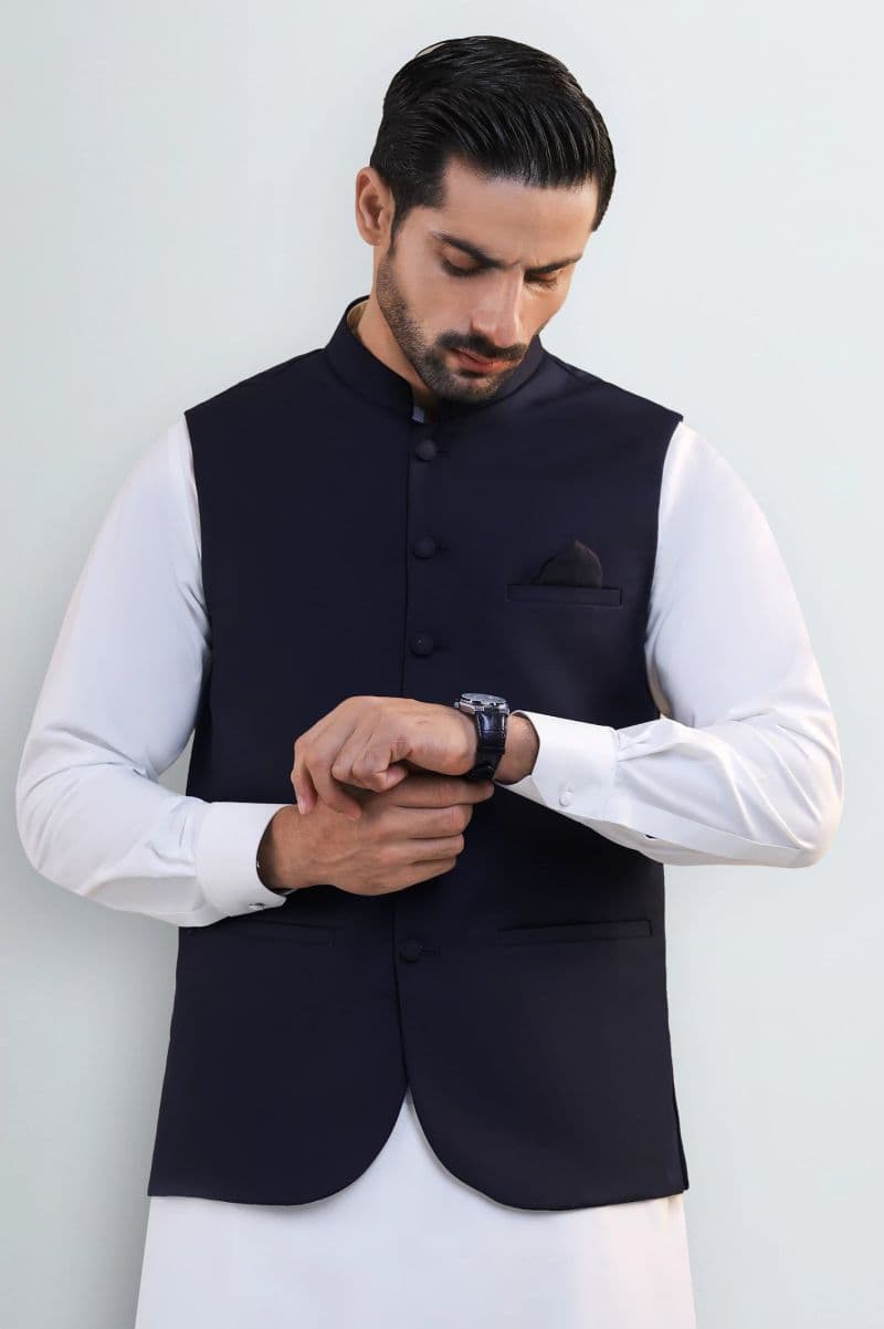Navy Blue Waistcoat thumbnail