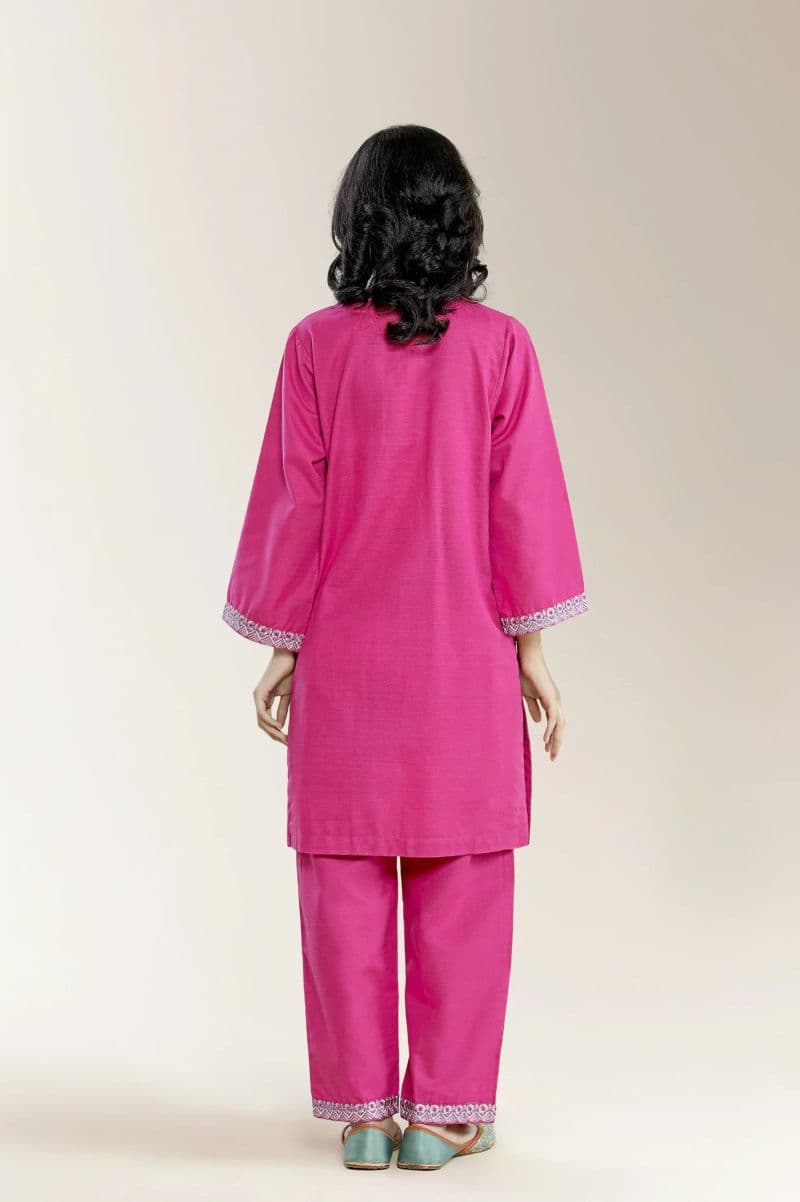 Embroidered Khaddar Magenta Teens 2Pc thumbnail