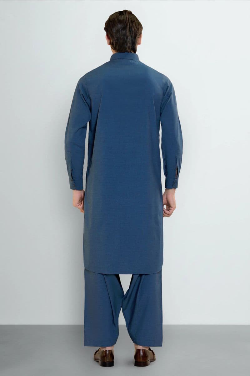 Blue Wash & Wear Shalwar Kameez