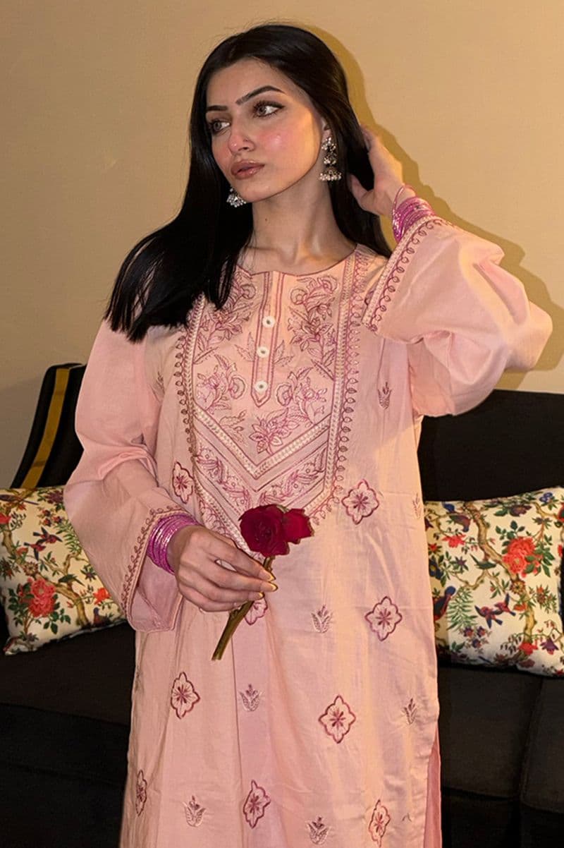 Embroidered Cotton Pink 2PC thumbnail