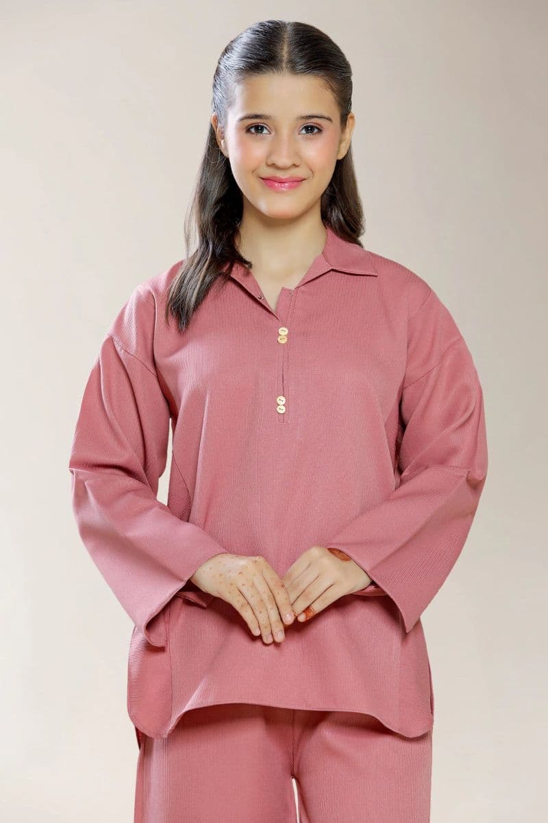 Polyester Dobby Pink Teens 2PC thumbnail