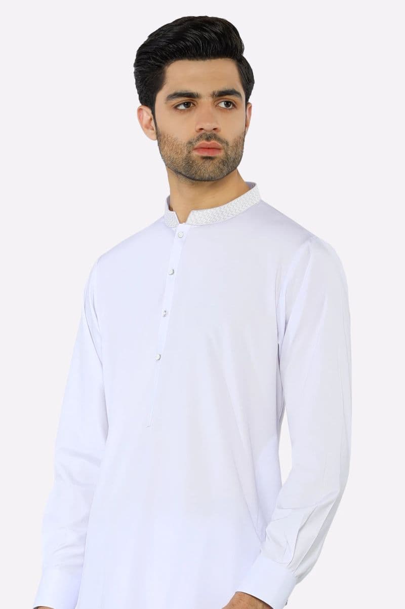 White Wash & Wear Shalwar Kameez thumbnail