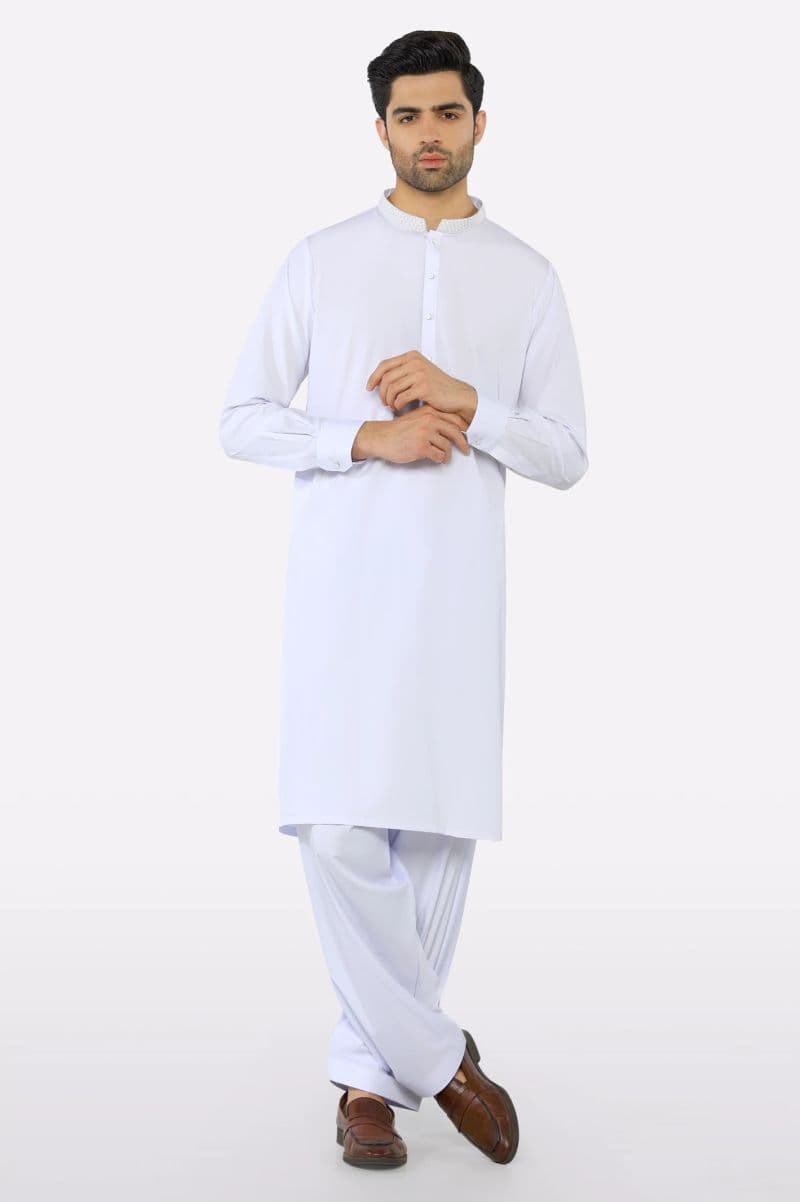 White Wash & Wear Shalwar Kameez thumbnail